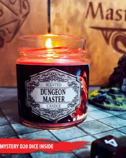 Scented Candle Dungeon Master With Surprise D20 Dice