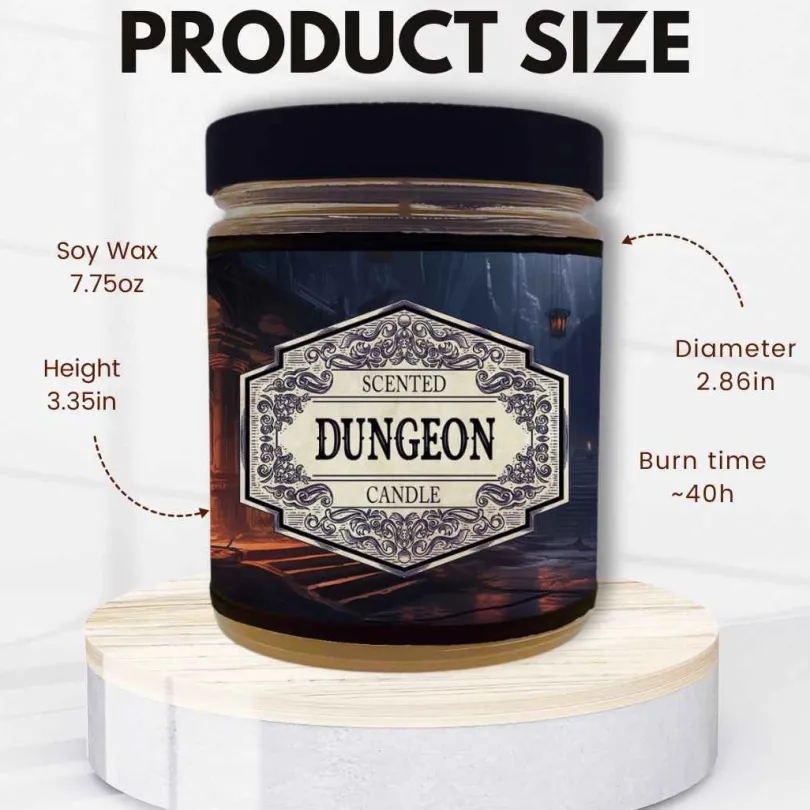 Scented Candle Dungeon with Surprise D20 Dice