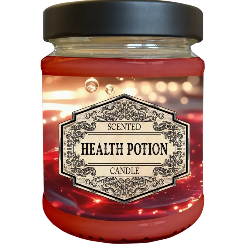 Scented Candle Health Potion with Surprise Dice