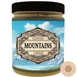 Scented Candle Mountains with Surprise D20 Dice