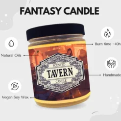 Scented Candle Tavern with Surprise D20 Dice