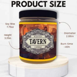 Scented Candle Tavern with Surprise D20 Dice