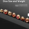 Sharp Edge Dice Set (7) Rings Red