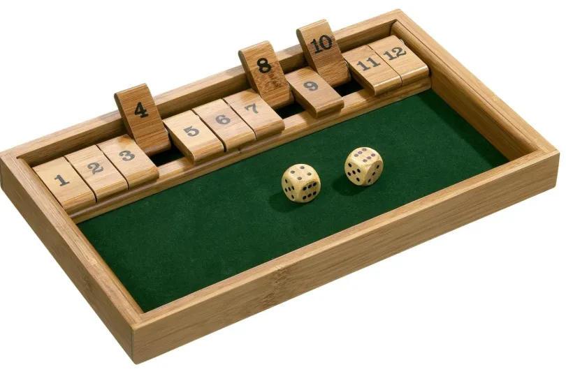 Shut The Box 12 Numbers Bamboo 3271 Philos