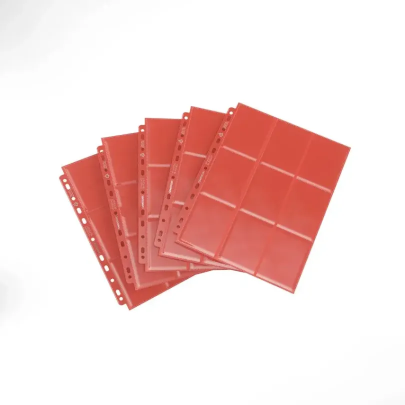 Sideloading 18 Pocket Pages 10 Pcs Pack Red Gamegenic