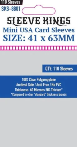 Sleeve Kings - Mini USA Card Sleeves, 41x63mm (110)