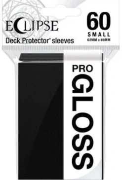Small Sleeves - Gloss Eclipse - Jet Black (60 Sleeves)