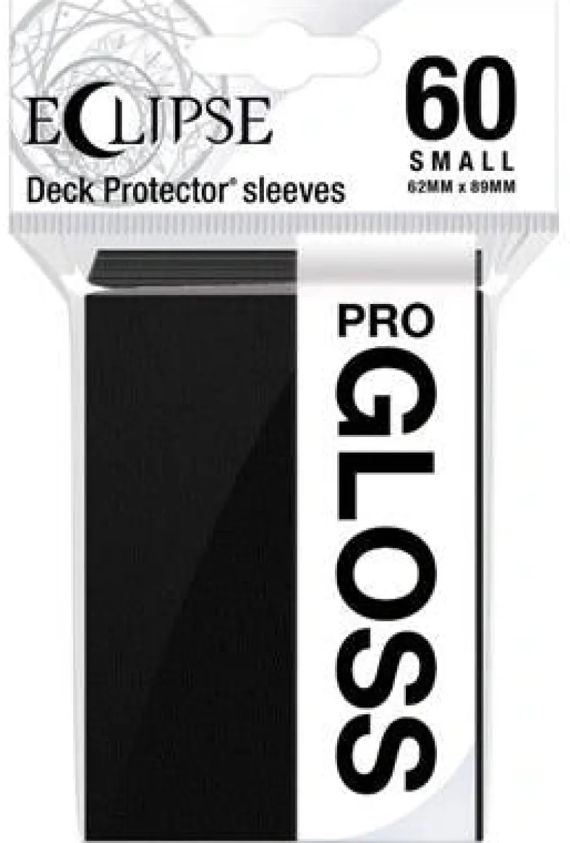 Small Sleeves - Gloss Eclipse - Jet Black (60 Sleeves)
