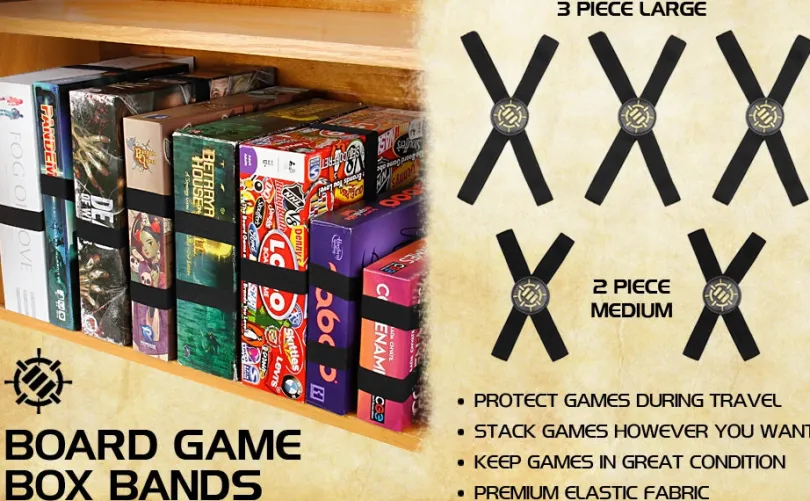 Tabletop Game Box Bands - Black