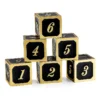 Tärningar Guld/Svart D6 Metal (6st) 14mm