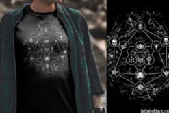 T-Shirt Geometric d20 XXL