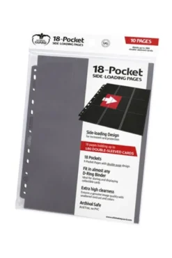Ultimate Guard 18 Pocket Pages Side Loading Grey 10 Ultimate Guard