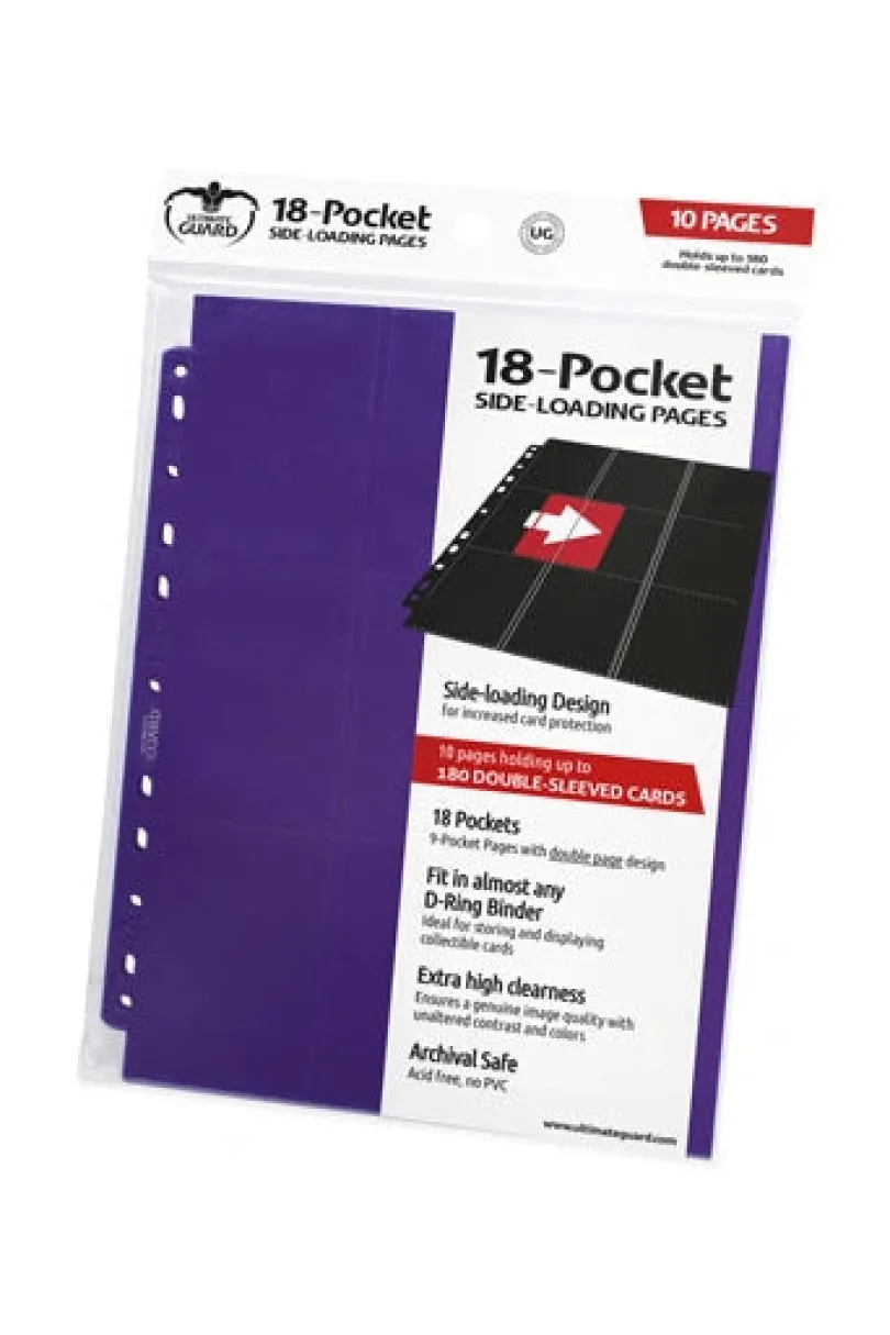 Ultimate Guard 18-Pocket Pages Side-Loading Purple (10)