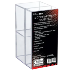Ultra Pro 2-Piece Clear Two Compartment Card Box