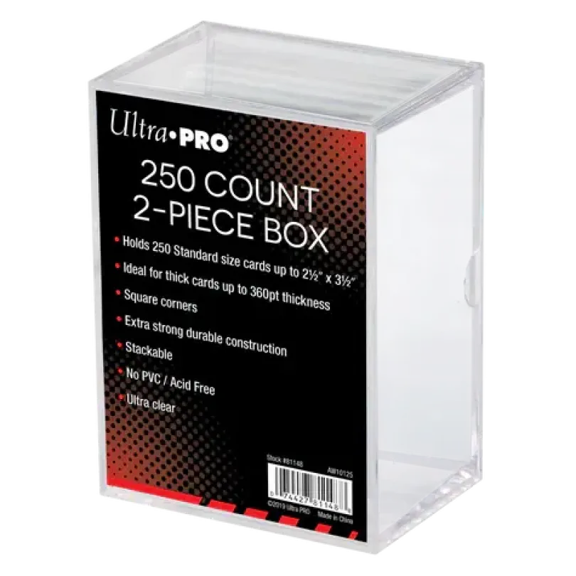 Ultra Pro 2-Piece 250 Count Clear Card Storage Box