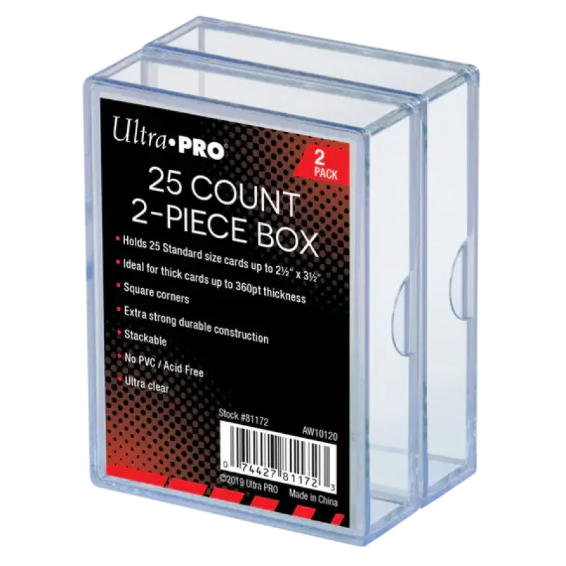 Ultra Pro 2-Piece 25 Count Clear Card Storage Box (2st)