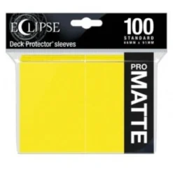 UP - Eclipse Matte Standard Sleeves: Lemon Yellow (100 Sleeves)