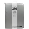UP 9-Pocket Zippered PRO-Binder - Silver with Fire resistant material