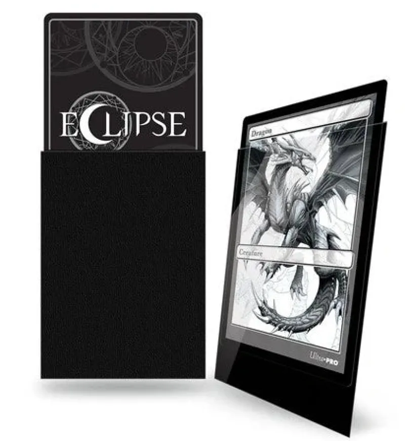 Up Standard Sleeves Gloss Eclipse Jet Black 100 Sleeves Ultrapro