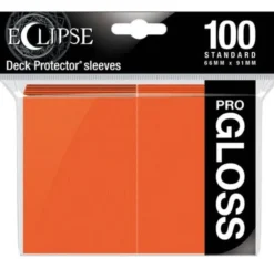 UP - Standard Sleeves - Gloss Eclipse - Pumpkin Orange (100 Sleeves)