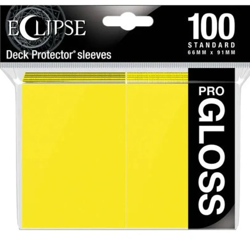 UP - Standard Sleeves - Gloss Eclipse - Lemon Yellow (100 Sleeves)