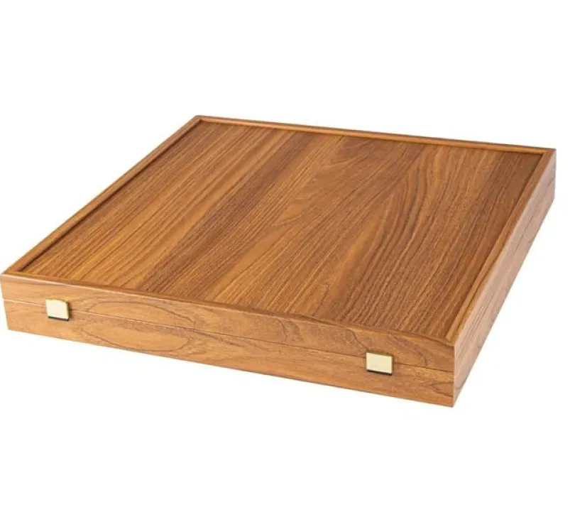 Walnut Burl Chess set 40x40cm with Modern Style Chessmen Manopoulos