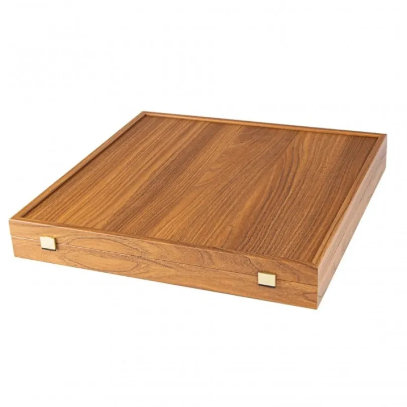 Walnut Schack set 50x50cm (Large) with Staunton Chessmen Manopoulos