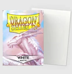 White Matte Sleeves Standard Size 100 Dragon Shield