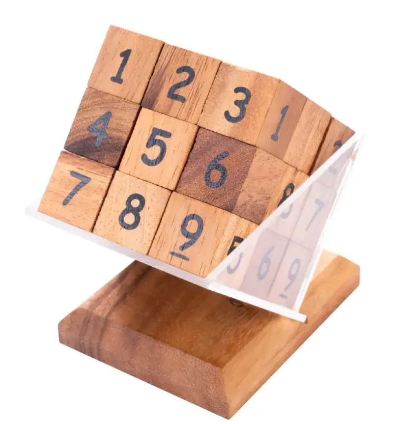 Wooden Sudoku Cube Puzzle