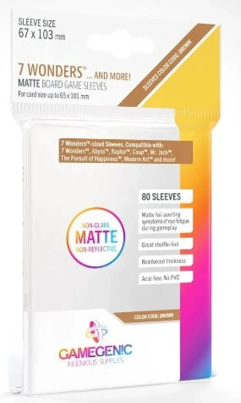 (67x103 mm) Gamegenic - Matte 7 Wonders Sleeves