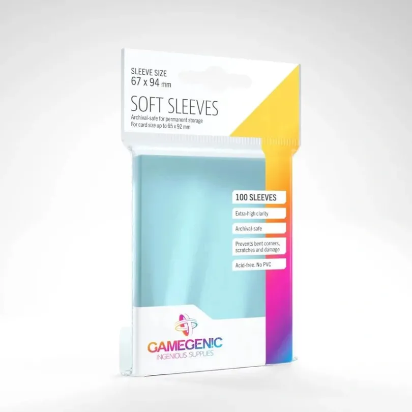 (67x94 mm) Gamegenic - Soft Sleeves - Clear (100 Sleeves)