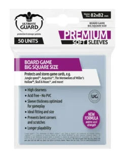(82x82 mm) Ultimate Guard Premium Soft Sleeves for Board Game Cards Big Square (50)