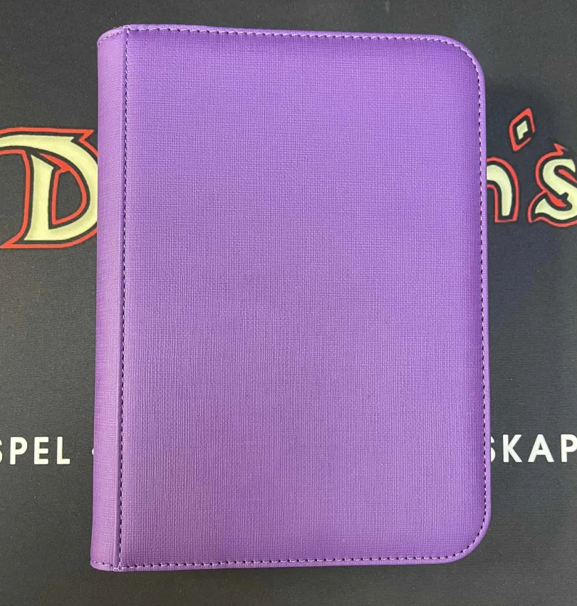 Zip Cardbinder 4 Pocket 80 Cards Lila