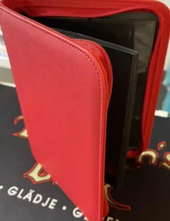 Zip Cardbinder 4 Pocket 80 Cards Red