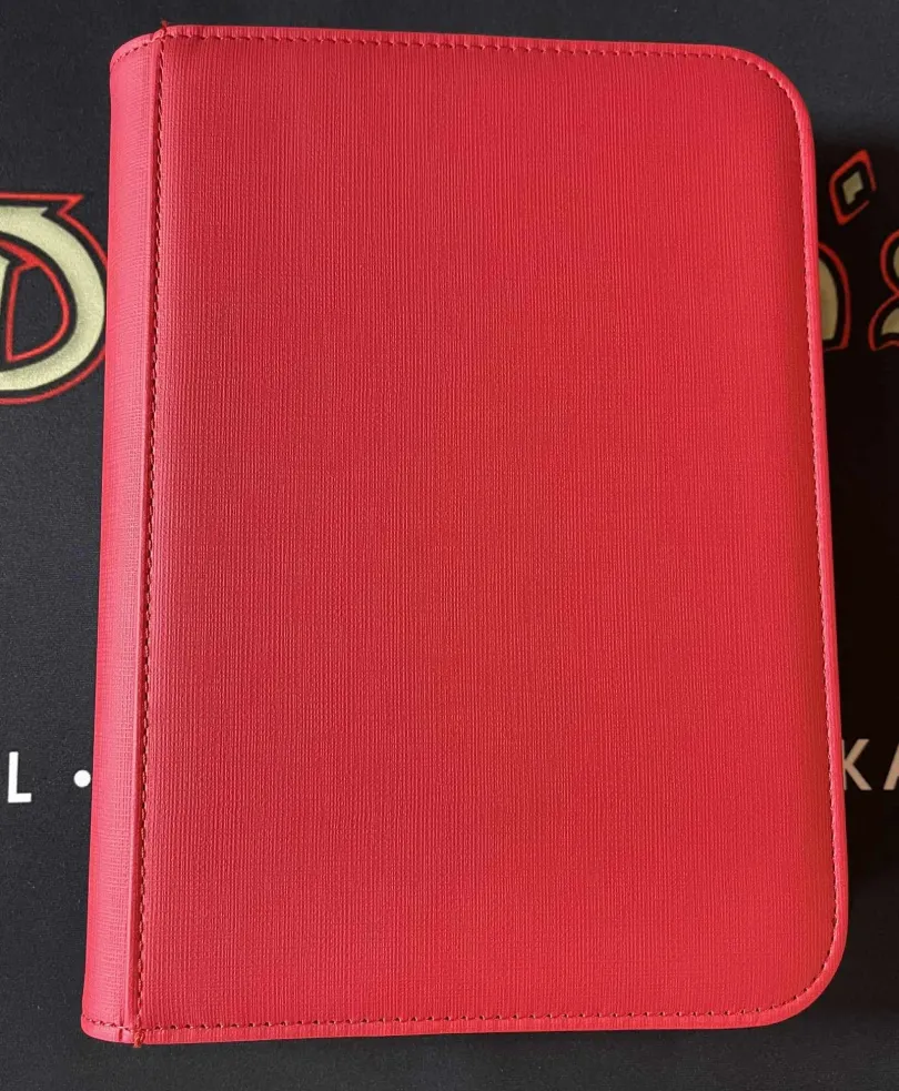 Zip Cardbinder 4 Pocket 80 Cards Red