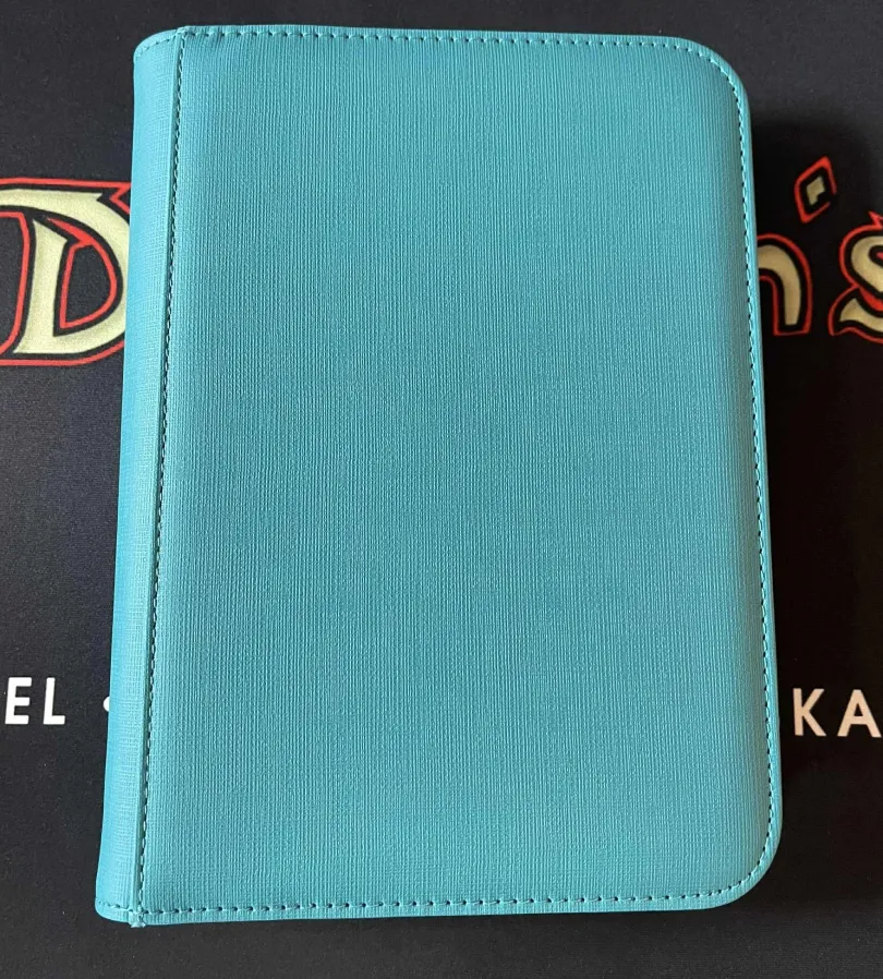Zip Cardbinder 4 Pocket 80 Cards Teal